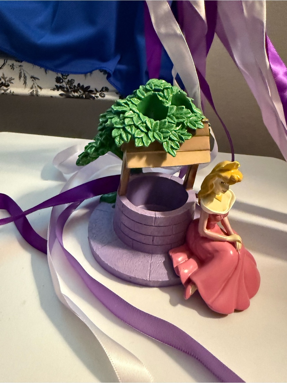 Purple Fairytale Wishing Well with Pink Princess Figurine Toothbrush holder